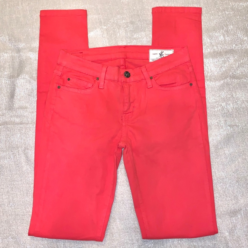 Angry Rabbit Watermelon Red Skinny Jeans Size 25